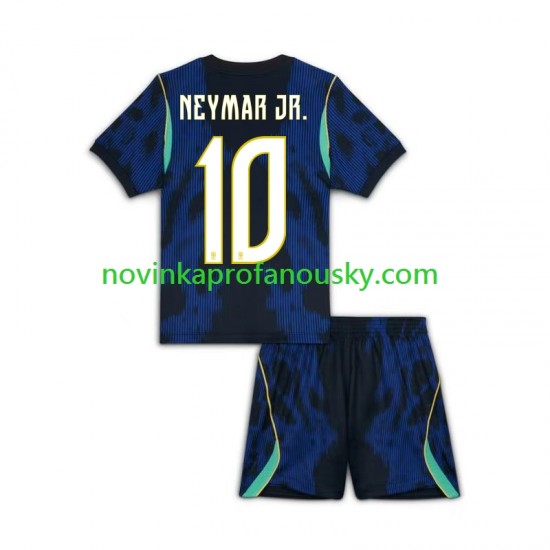 Brazílie Dres Neymar JR 10 Venkovní Fotbalové Dresy pro Děti MS ve fotbale 2026 Krátký rukáv