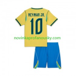 Brazílie Dres Neymar JR 10 Domácí Fotbalové Dresy pro Děti MS ve fotbale 2026 Krátký rukáv