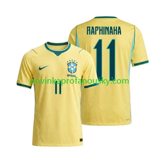 Brazílie Dres Raphinha 11 Domácí Fotbalové Dresy pro Muže MS ve fotbale 2026 Krátký rukáv