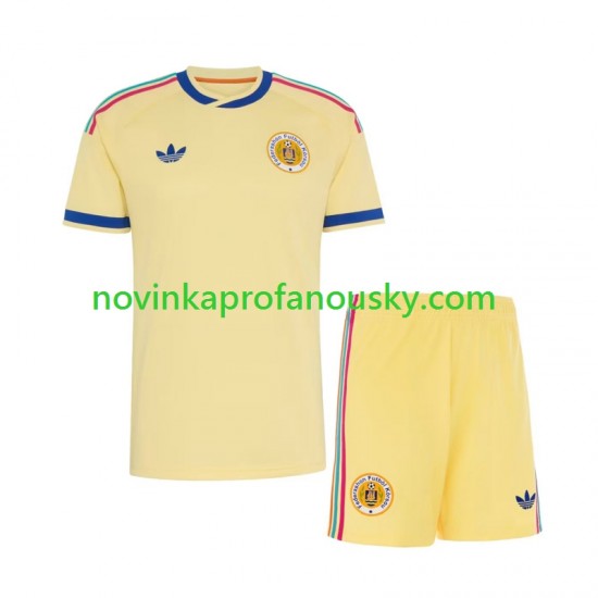 Dres Curacao Venkovní Fotbalové Dresy pro Děti MS ve fotbale 2026 Krátký rukáv