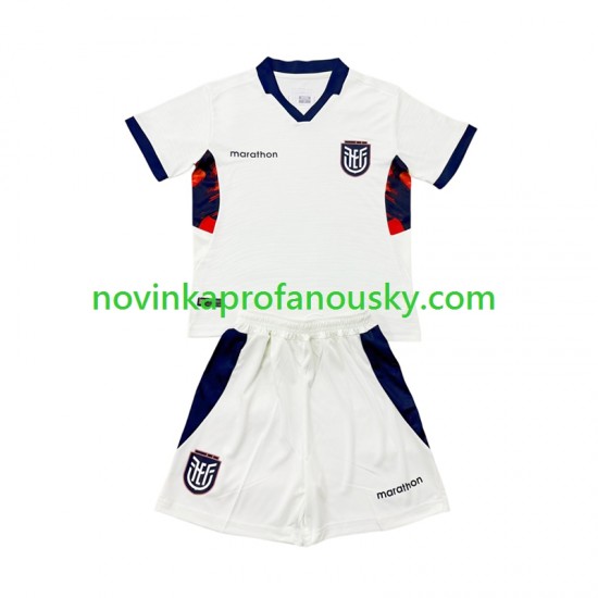 Ekvádor Dres Alternativní Fotbalové Dresy pro Děti MS ve fotbale 2026 Krátký rukáv
