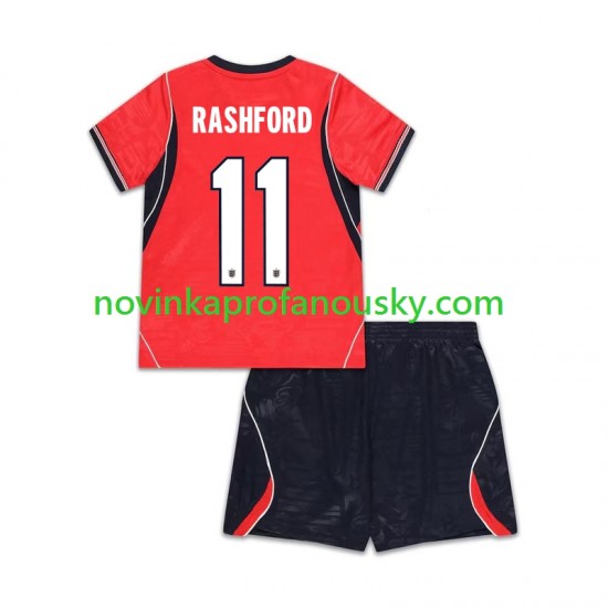Anglie Dres Marcus Rashford 11 Venkovní Fotbalové Dresy pro Děti MS ve fotbale 2026 Krátký rukáv