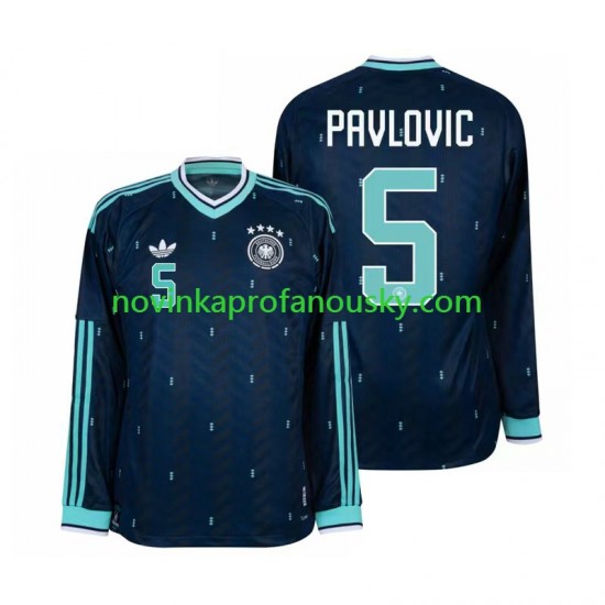 Německo Dres Aleksandar Pavlovic 5 Venkovní Fotbalové Dresy pro Muže MS ve fotbale 2026 Dlouhý rukáv