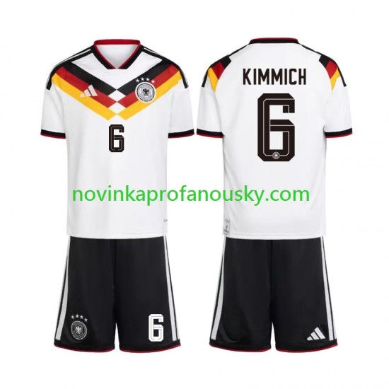 Německo Dres Joshua Kimmich 6 Domácí Fotbalové Dresy pro Děti MS ve fotbale 2026 Krátký rukáv