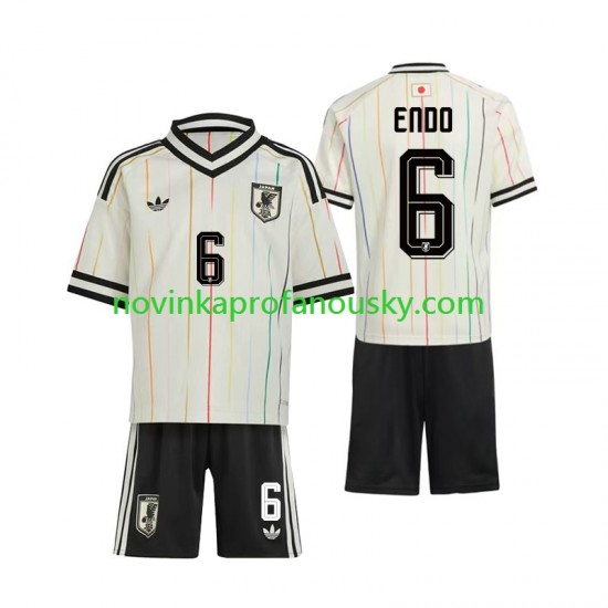 Japonsko Dres Wataru Endo 6 Venkovní Fotbalové Dresy pro Děti MS ve fotbale 2026 Krátký rukáv