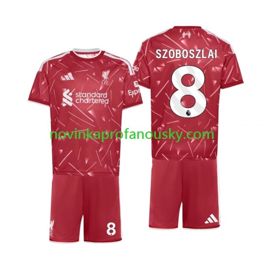 Liverpool Dres Dominik Szoboszlai 8 Domácí Fotbalové Dresy pro Děti 2026-2027 Krátký rukáv
