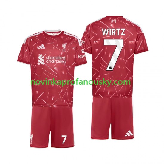 Liverpool Dres Florian Wirtz 7 Domácí Fotbalové Dresy pro Děti 2026-2027 Krátký rukáv