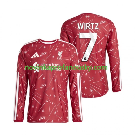 Liverpool Dres Florian Wirtz 7 Domácí Fotbalové Dresy pro Muže 2026-2027 Dlouhý rukáv