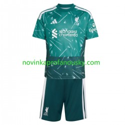 Liverpool Dres Brankářské Domácí Fotbalové Dresy pro Děti 2026-2027 Krátký rukáv