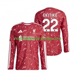 Liverpool Dres Hugo Ekitike 22 Domácí Fotbalové Dresy pro Muže 2026-2027 Dlouhý rukáv