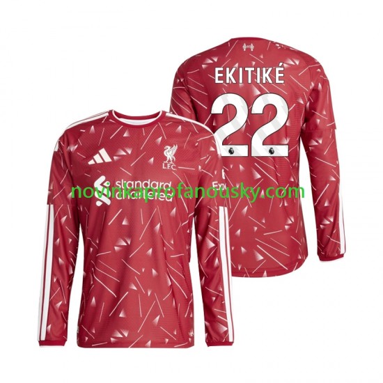 Liverpool Dres Hugo Ekitike 22 Domácí Fotbalové Dresy pro Muže 2026-2027 Dlouhý rukáv