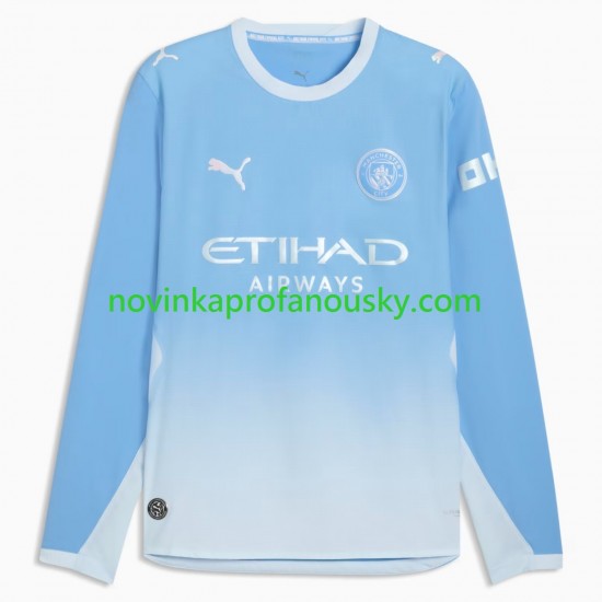 Manchester City Dres Domácí Fotbalové Dresy pro Muže 2026-2027 Dlouhý rukáv