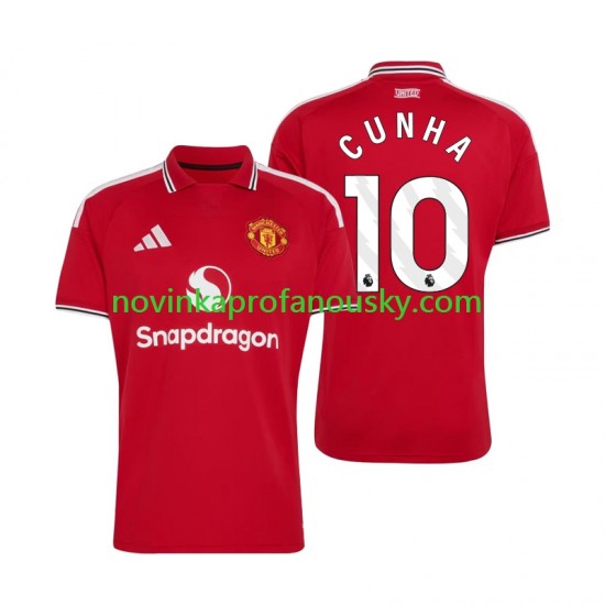 Manchester United Dres Matheus Cunha 10 Domácí Fotbalové Dresy pro Muže 2026-2027 Krátký rukáv