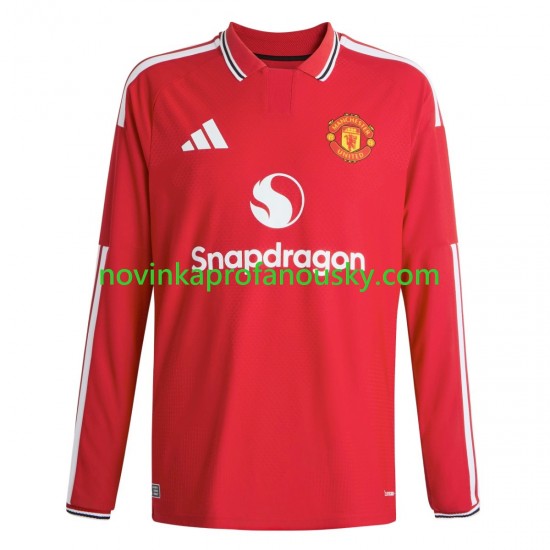 Manchester United Dres Domácí Fotbalové Dresy pro Muže 2026-2027 Dlouhý rukáv