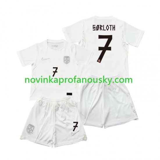 Norsko Dres Alexander Sorloth 7 Alternativní Fotbalové Dresy pro Děti MS ve fotbale 2026 Krátký rukáv