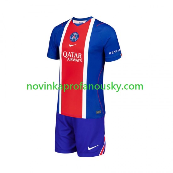 Paris Saint-Germain Dres Domácí Fotbalové Dresy pro Děti 2026-2027 Krátký rukáv