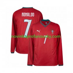 Portugalsko Dres Cristiano Ronaldo 7 Domácí Fotbalové Dresy pro Muže MS ve fotbale 2026 Dlouhý rukáv