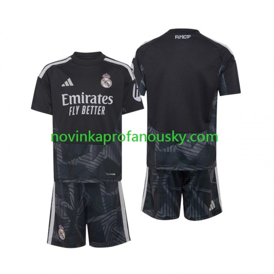 Real Madrid Dres Brankářské Domácí Fotbalové Dresy pro Děti 2026-2027 Krátký rukáv