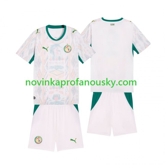 Senegal Dres Domácí Fotbalové Dresy pro Děti 2026 2027 Krátký rukáv