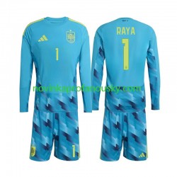 Španělsko Dres David Raya 1 Brankářské Domácí Fotbalové Dresy pro Děti MS ve fotbale 2026 Dlouhý rukáv