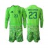 Španělsko Dres Unai Simon 23 6th Green color Brankářské pro Děti MS ve fotbale 2026 Dlouhý rukáv