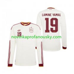 Španělsko Dres Lamine Yamal 19 Venkovní Fotbalové Dresy pro Muže MS ve fotbale 2026 Dlouhý rukáv