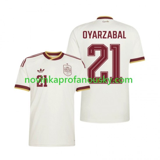 Španělsko Dres Mikel Oyarzabal 21 Venkovní Fotbalové Dresy pro Muže MS ve fotbale 2026 Krátký rukáv