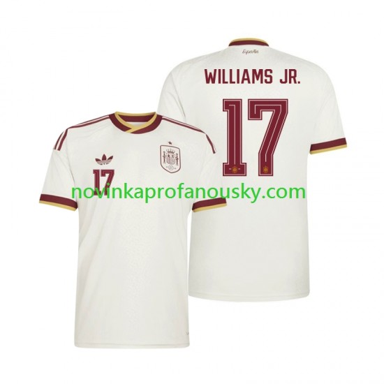 Španělsko Dres Nico Williams 17 Venkovní Fotbalové Dresy pro Muže MS ve fotbale 2026 Krátký rukáv