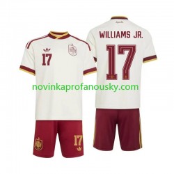 Španělsko Dres Nico Williams 17 Venkovní Fotbalové Dresy pro Děti MS ve fotbale 2026 Krátký rukáv