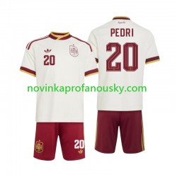 Španělsko Dres Pedri 20 Venkovní Fotbalové Dresy pro Děti MS ve fotbale 2026 Krátký rukáv