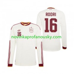 Španělsko Dres Rodri 16 Venkovní Fotbalové Dresy pro Muže MS ve fotbale 2026 Dlouhý rukáv