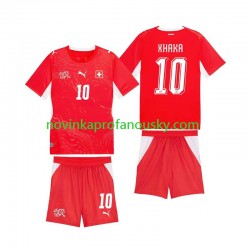 Švýcarsko Dres Granit Xhaka 10 Domácí Fotbalové Dresy pro Děti MS ve fotbale 2026 Krátký rukáv