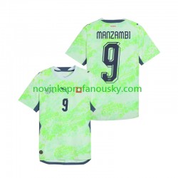 Švýcarsko Dres Johan Manzambi 9 Venkovní Fotbalové Dresy pro Muže MS ve fotbale 2026 Krátký rukáv