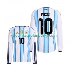 Argentina Dres Lionel Messi 10 Domácí Fotbalové Dresy pro Muže MS ve fotbale 2026 Dlouhý rukáv