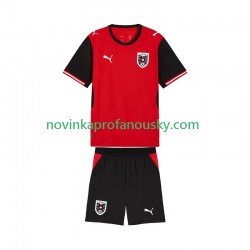 Rakousko Dres Domácí Fotbalové Dresy pro Děti MS ve fotbale 2026 Krátký rukáv