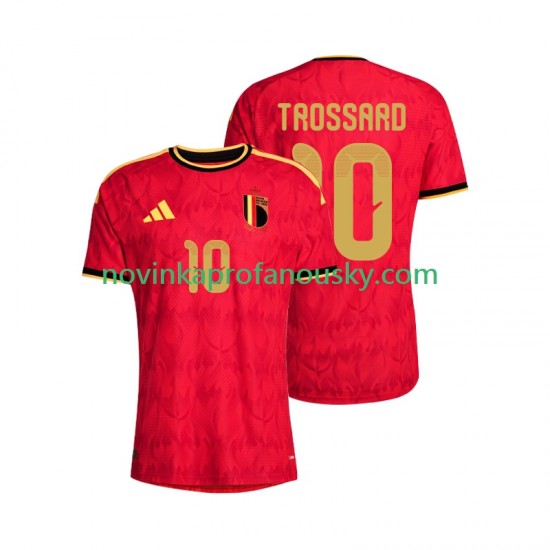Belgie Dres Leandro Trossard 10 Domácí Fotbalové Dresy pro Muže MS ve fotbale 2026 Krátký rukáv