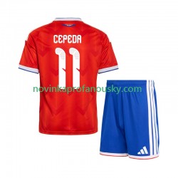 Chile Dres Lucas Cepeda 11 Domácí Fotbalové Dresy pro Děti 2026 Krátký rukáv