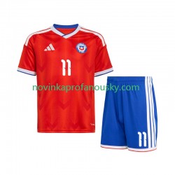 Chile Dres Lucas Cepeda 11 Domácí Fotbalové Dresy pro Děti 2026 Krátký rukáv