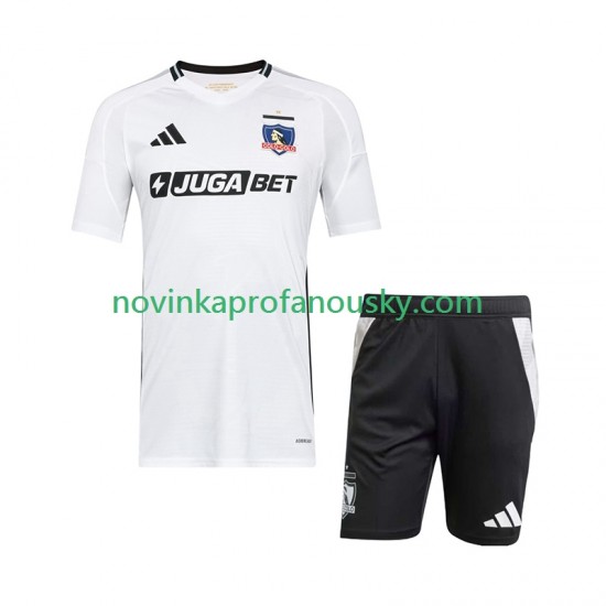 Colo-Colo Dres Domácí Fotbalové Dresy pro Děti 2025-2026 Krátký rukáv
