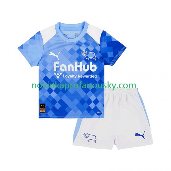Dres Derby County Alternativní Fotbalové Dresy pro Děti 2025-2026 Krátký rukáv