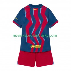 FC Barcelona Dres Čtvrtý Fotbalové Dresy pro Děti 2025-2026 Krátký rukáv