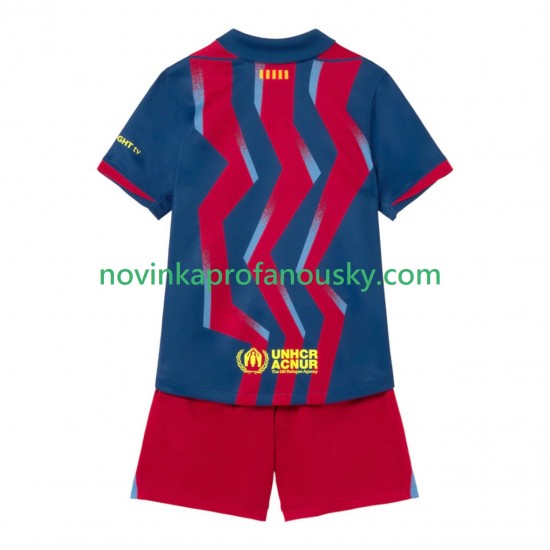 FC Barcelona Dres Čtvrtý Fotbalové Dresy pro Děti 2025-2026 Krátký rukáv