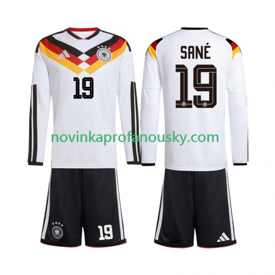 Německo Dres Leroy Sane 19 Domácí Fotbalové Dresy pro Děti MS ve fotbale 2026 Dlouhý rukáv