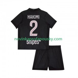 Paris Saint-Germain Dres Achraf Hakimi 2 Čtvrtý Fotbalové Dresy pro Děti 2025-2026 Krátký rukáv