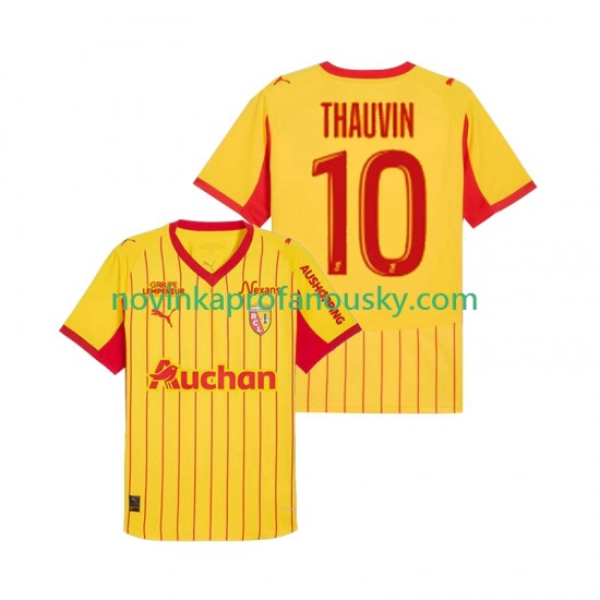 RC Lens Dres Florian Thauvin 10 Domácí Fotbalové Dresy pro Muže 2025-2026 Krátký rukáv