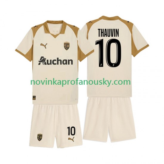 RC Lens Dres Florian Thauvin 10 Alternativní Fotbalové Dresy pro Děti 2025-2026 Krátký rukáv