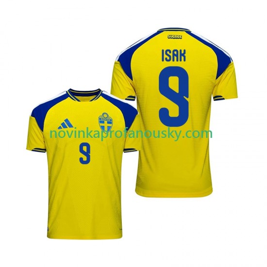 Švédsko Dres Isak 9 Domácí Fotbalové Dresy pro Muže 2026 Krátký rukáv