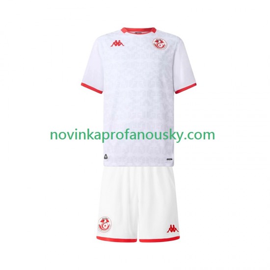 Tunisko Dres Venkovní Fotbalové Dresy pro Děti 2025 Krátký rukáv