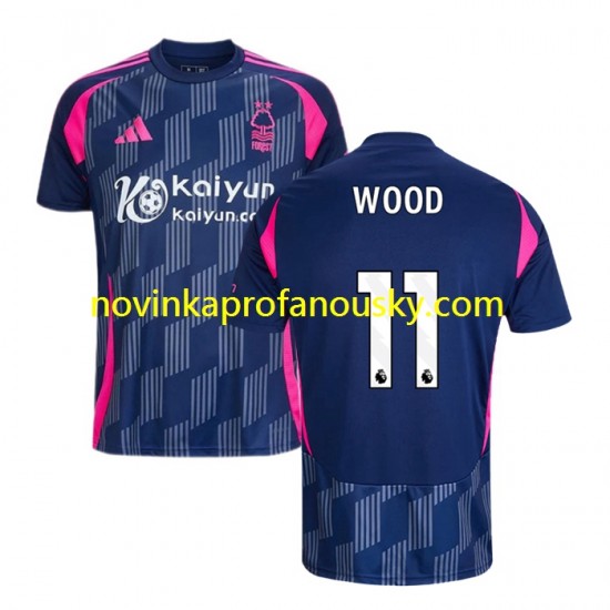 Nottingham Forest Dres Chris Wood 11 Venkovní Fotbalové Dresy pro Muže 2024-2025 Krátký rukáv