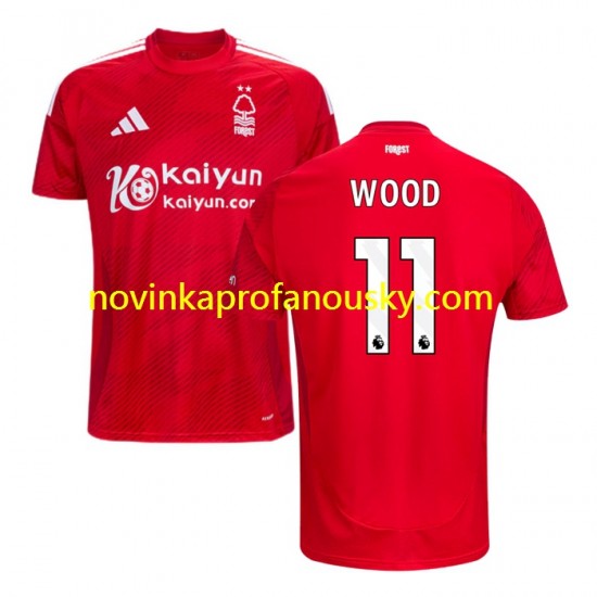 Nottingham Forest Dres Chris Wood 11 Domácí Fotbalové Dresy pro Muže 2024-2025 Krátký rukáv